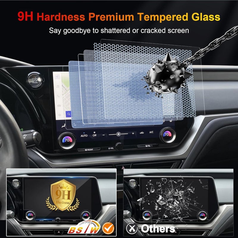 BSTW for 2025 Lexus TX Screen Protector for 2024-2026 Lexus TX 350/500h Hybrid F-Sport/500h+ PHEV 14-in Display for 2026 Lexus TX Accessories Anti-Scratch Tempered Glass Protective Film (TX 14-In HD) - Image 5